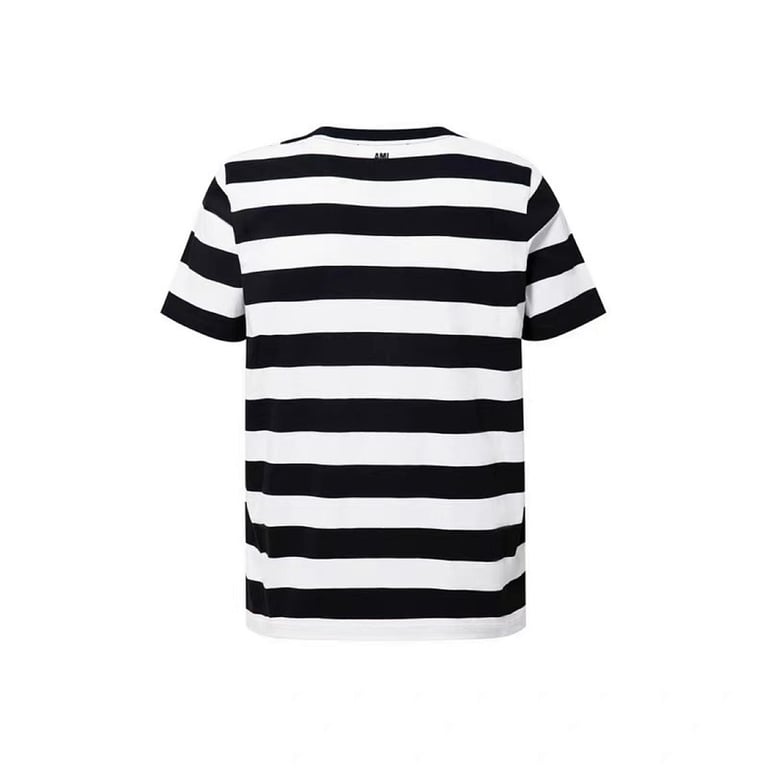 Ami Paris Striped Ami de Coeur T-Shirt - 6