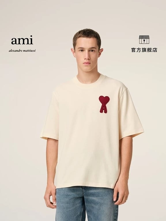 Ami Paris Big Heart Logo T-Shirt - 3