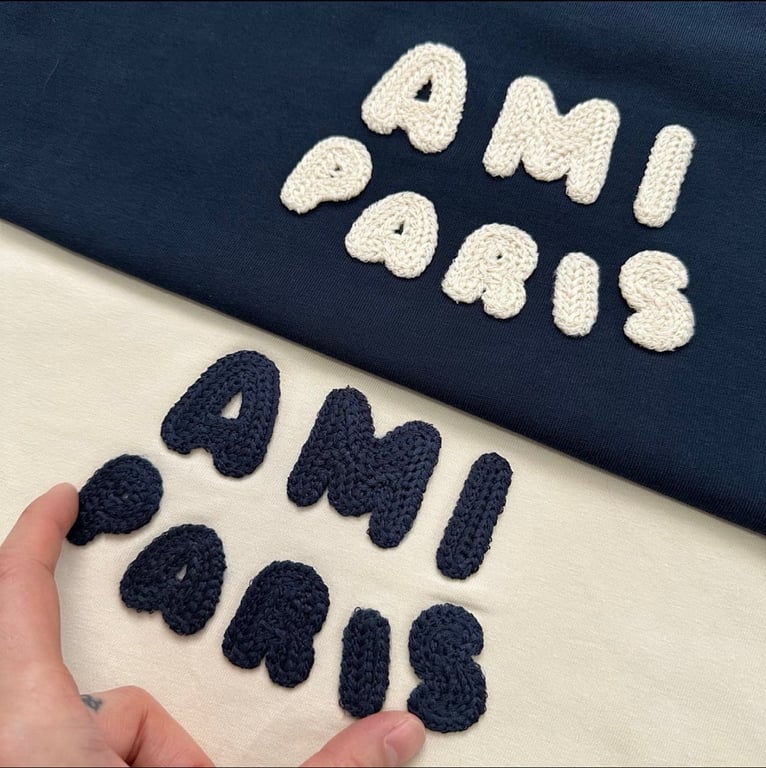 Ami Paris Embroidered Logo T-Shirt - 10