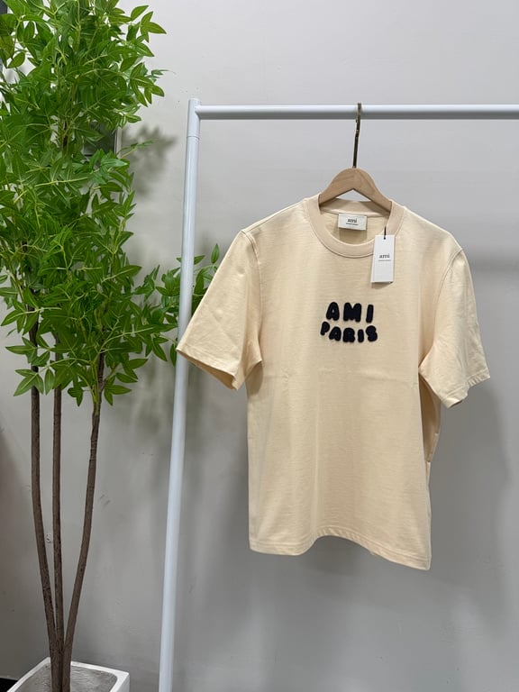 Ami Paris Embroidered Logo T-Shirt - 12