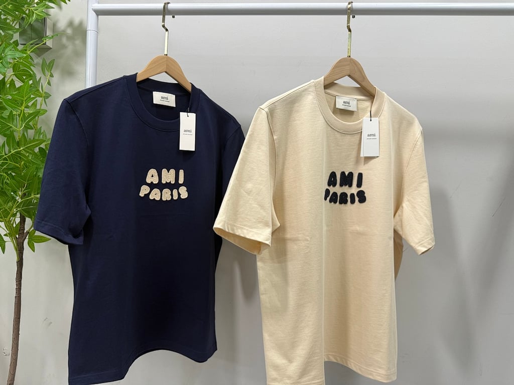Ami Paris Embroidered Logo T-Shirt - 13