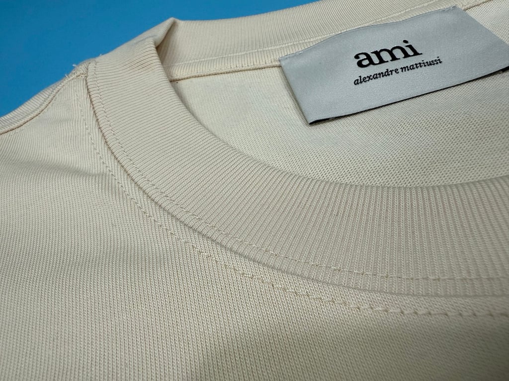 Ami Paris Embroidered Logo T-Shirt - 15
