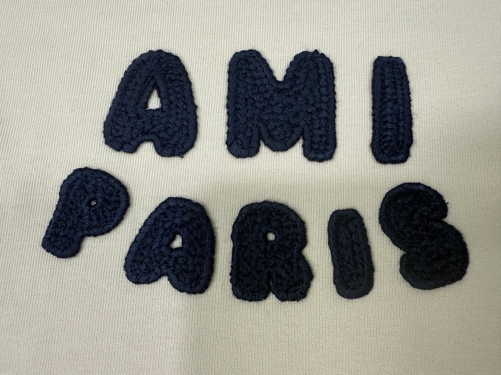 Ami Paris Embroidered Logo T-Shirt - 17