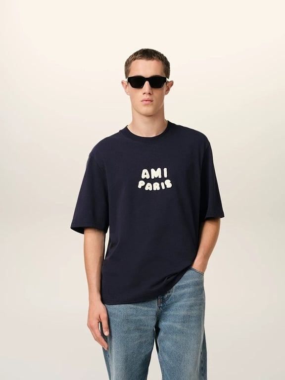Ami Paris Embroidered Logo T-Shirt - 31
