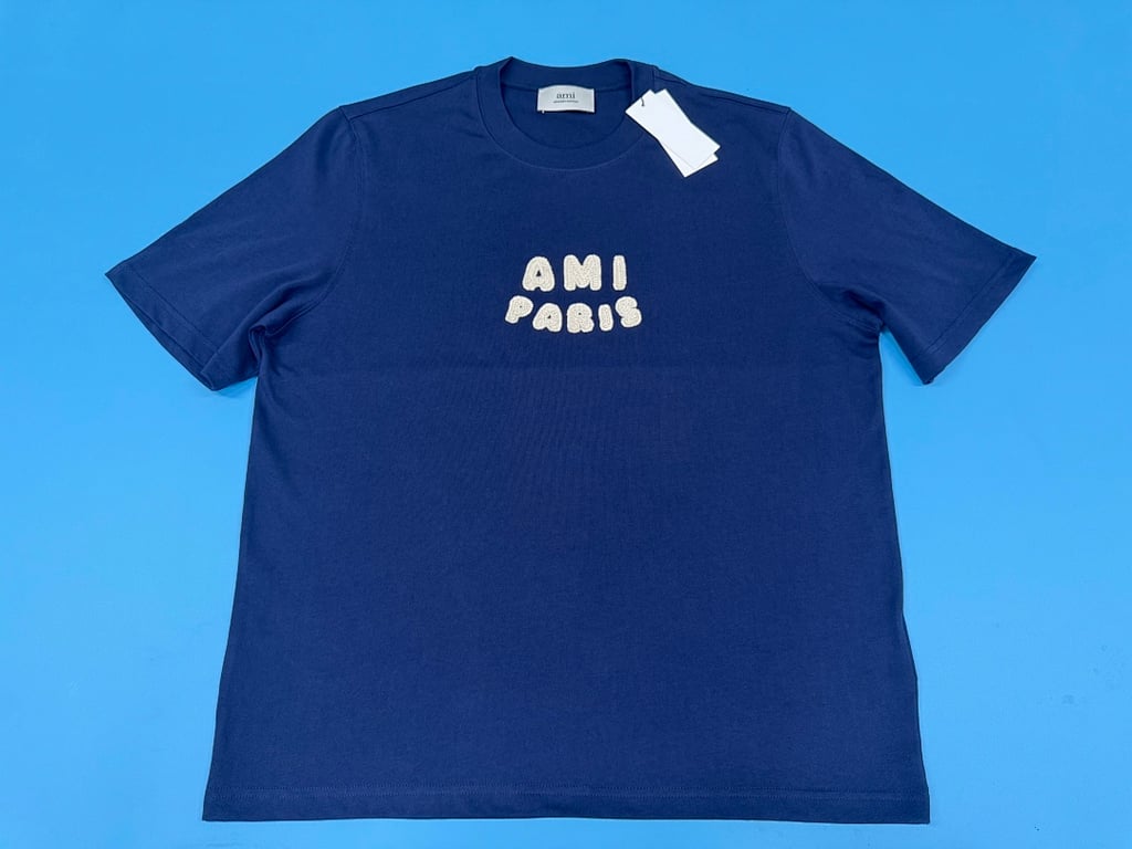 Ami Paris Embroidered Logo T-Shirt - 36