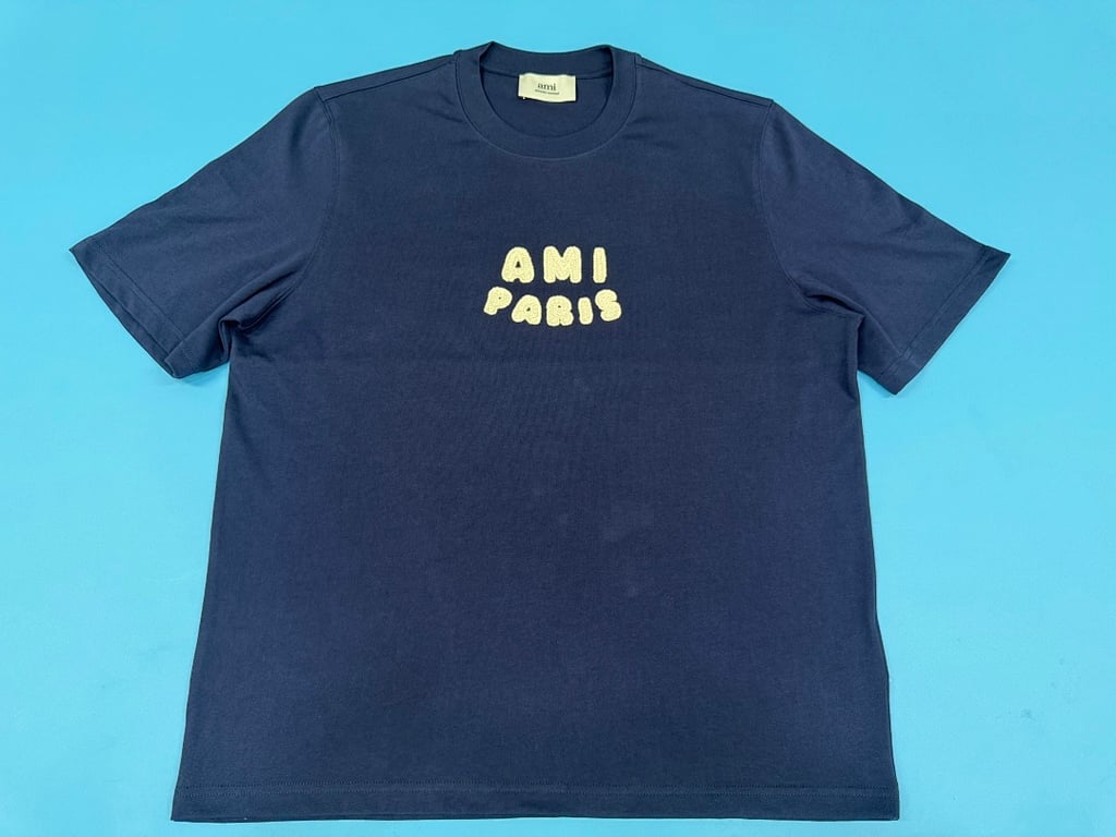 Ami Paris Embroidered Logo T-Shirt - 37