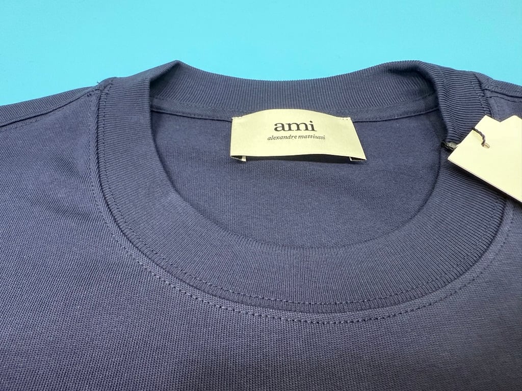 Ami Paris Embroidered Logo T-Shirt - 40