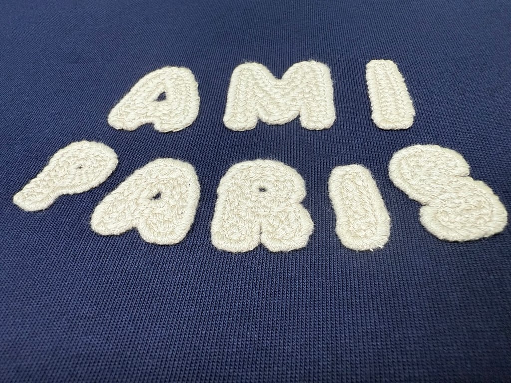Ami Paris Embroidered Logo T-Shirt - 45
