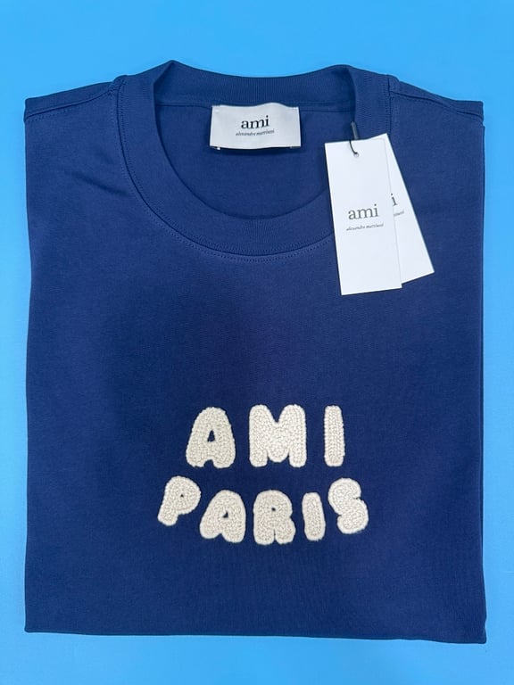 Ami Paris Embroidered Logo T-Shirt - 47