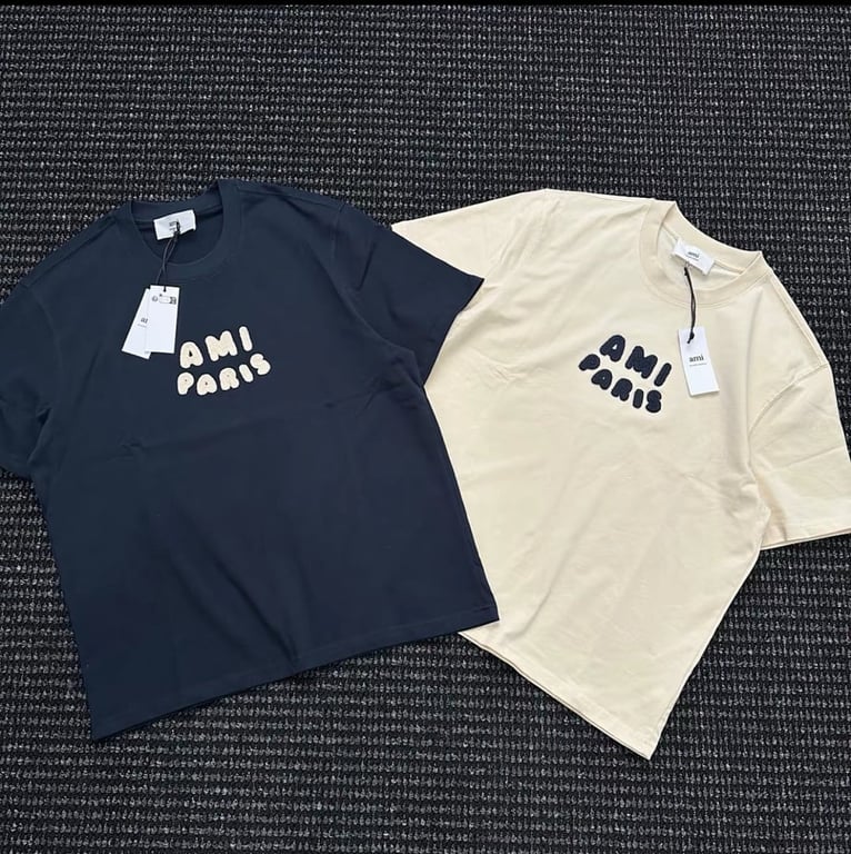 Ami Paris Embroidered Logo T-Shirt - 7