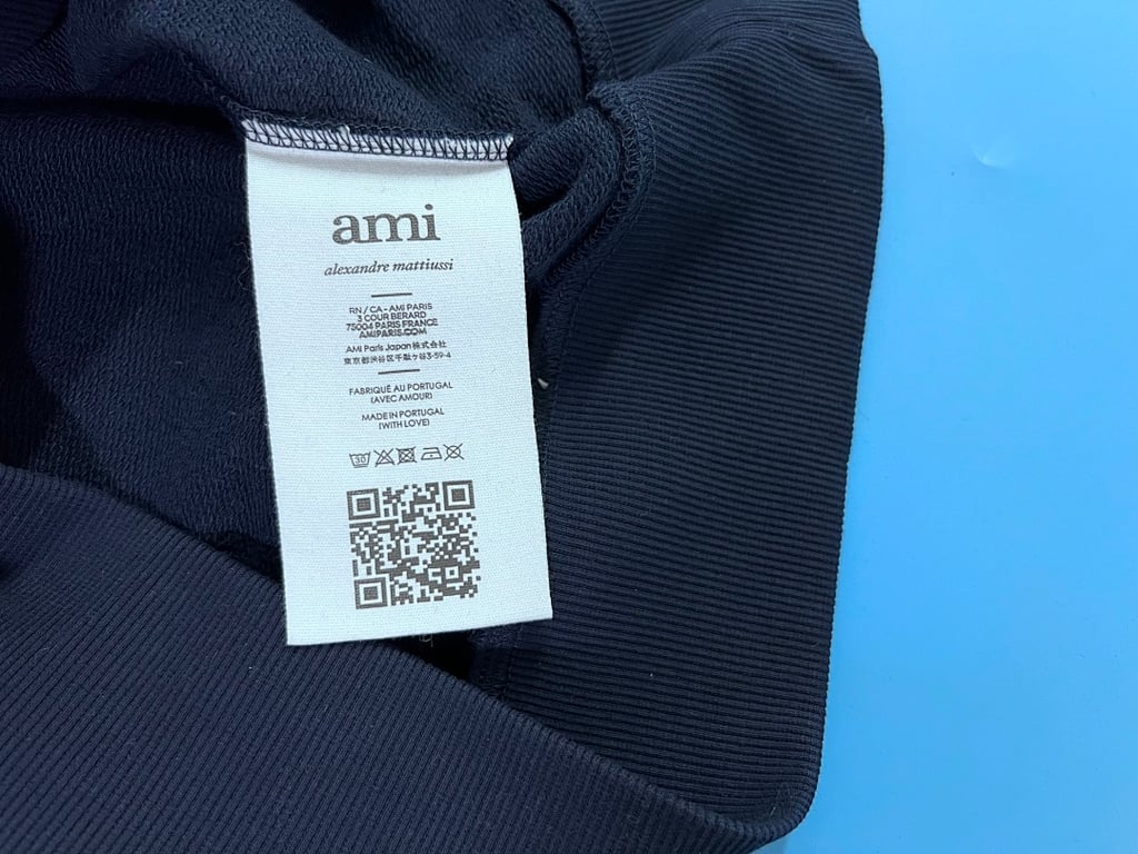Ami Paris Embroidered Logo Sweatshirt Nautic Blue - 12