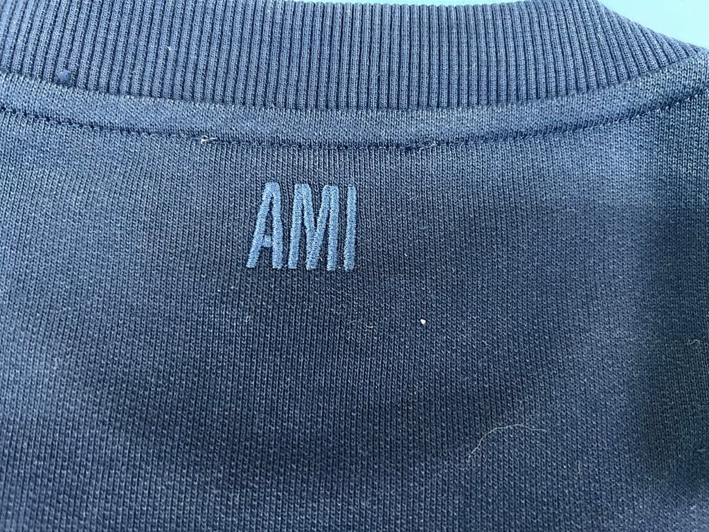 Ami Paris Embroidered Logo Sweatshirt Nautic Blue - 14