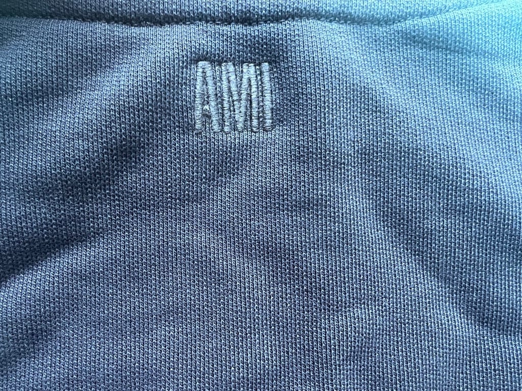 Ami Paris Embroidered Logo Sweatshirt Nautic Blue - 18