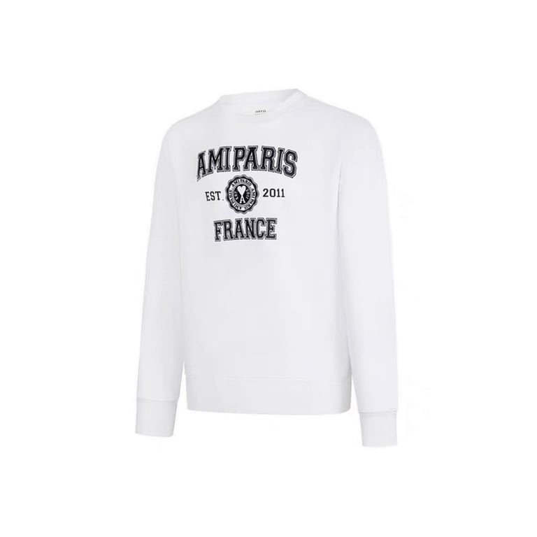 Ami Paris Embroidered Logo Sweatshirt Nautic Blue - 33