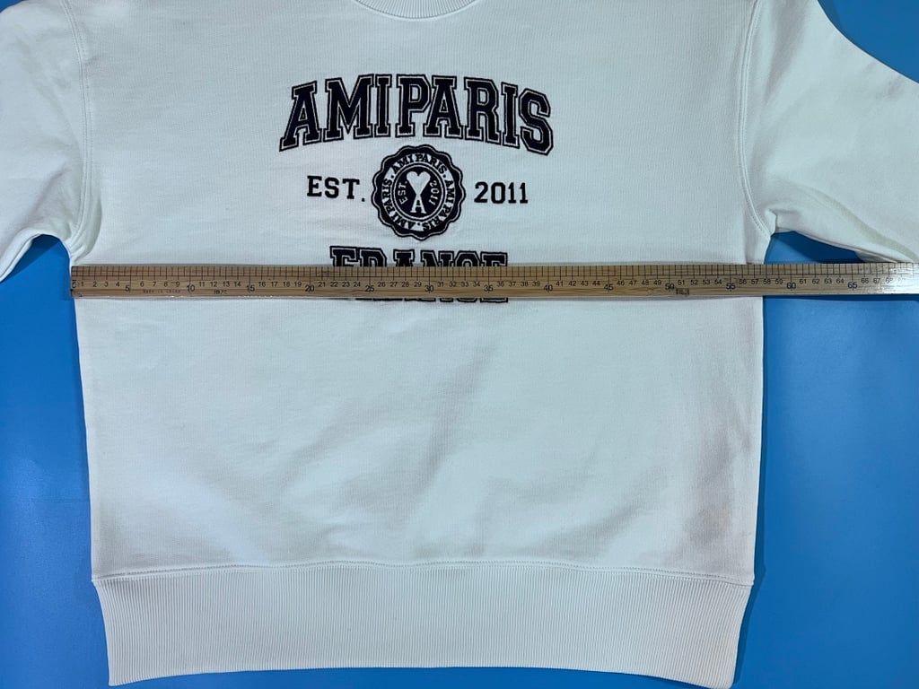 Ami Paris Embroidered Logo Sweatshirt Nautic Blue - 35