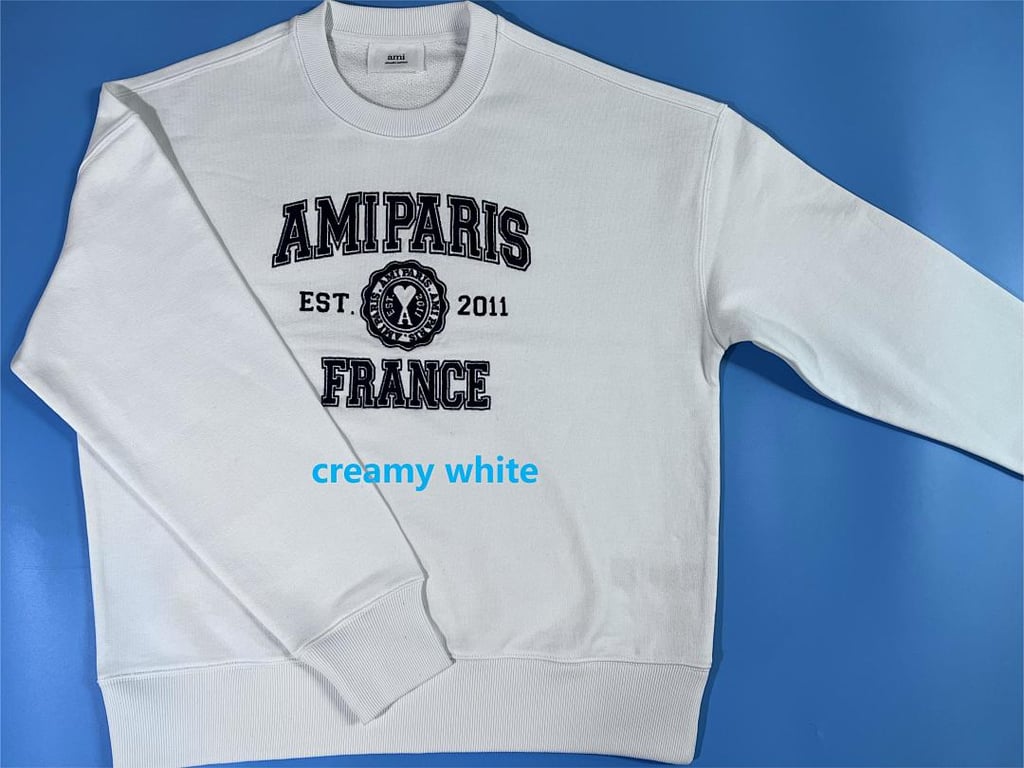 Ami Paris Embroidered Logo Sweatshirt Nautic Blue - 38