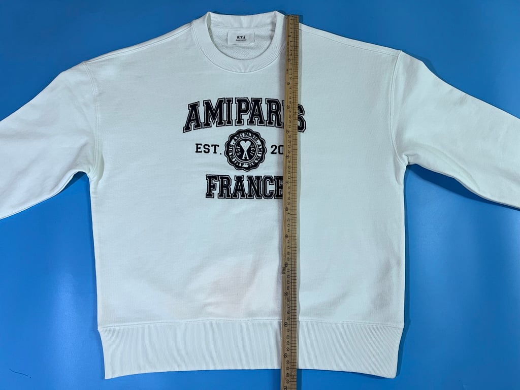 Ami Paris Embroidered Logo Sweatshirt Nautic Blue - 40