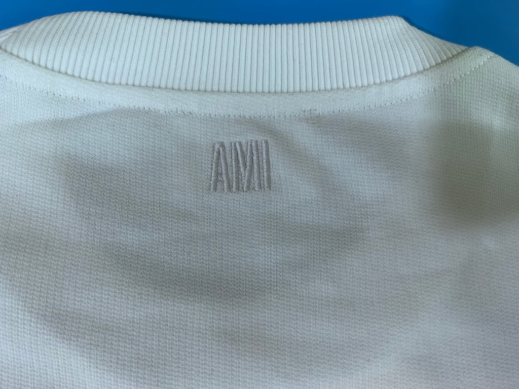 Ami Paris Embroidered Logo Sweatshirt Nautic Blue - 41