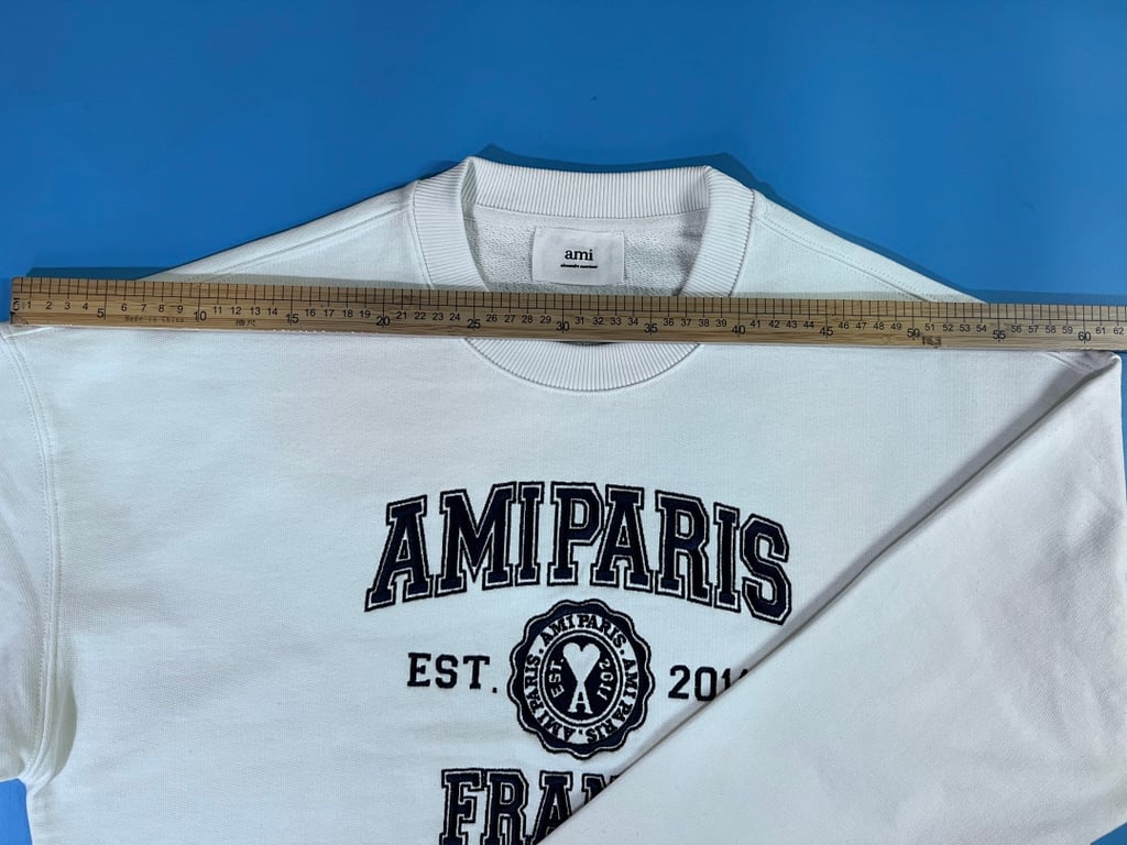 Ami Paris Embroidered Logo Sweatshirt Nautic Blue - 43