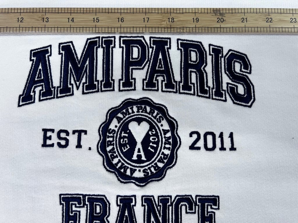 Ami Paris Embroidered Logo Sweatshirt Nautic Blue - 47