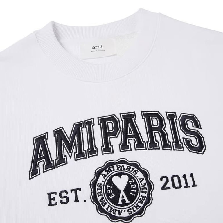 Ami Paris Embroidered Logo Sweatshirt Nautic Blue - 54