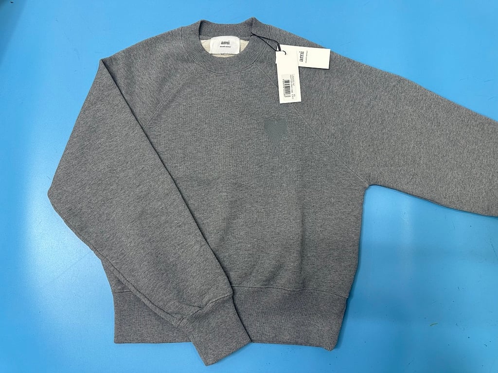Ami Paris Ami de Coeur Sweatshirt Grey - 11