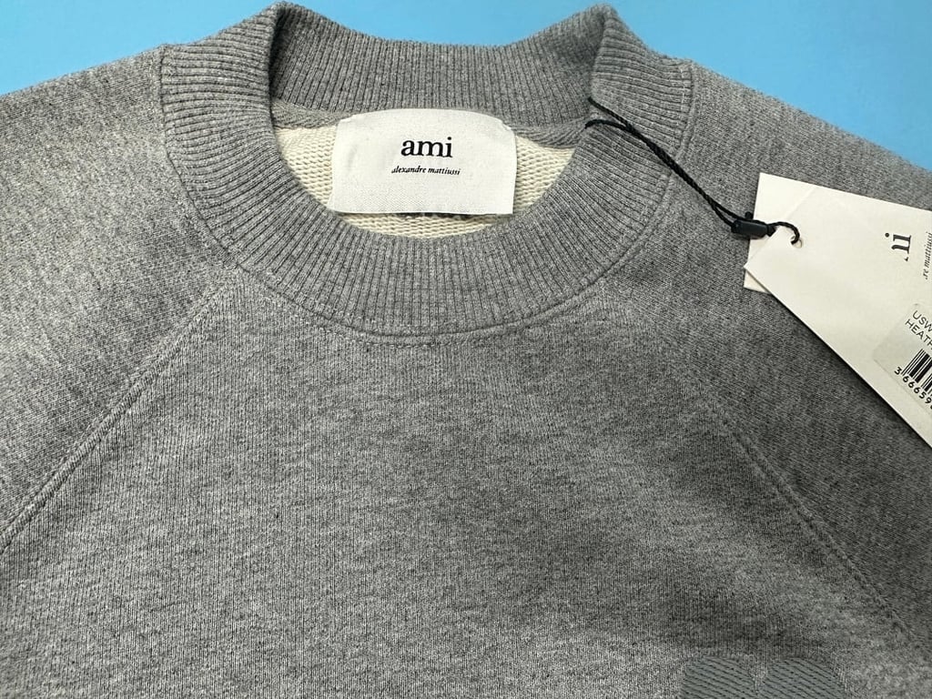 Ami Paris Ami de Coeur Sweatshirt Grey - 13