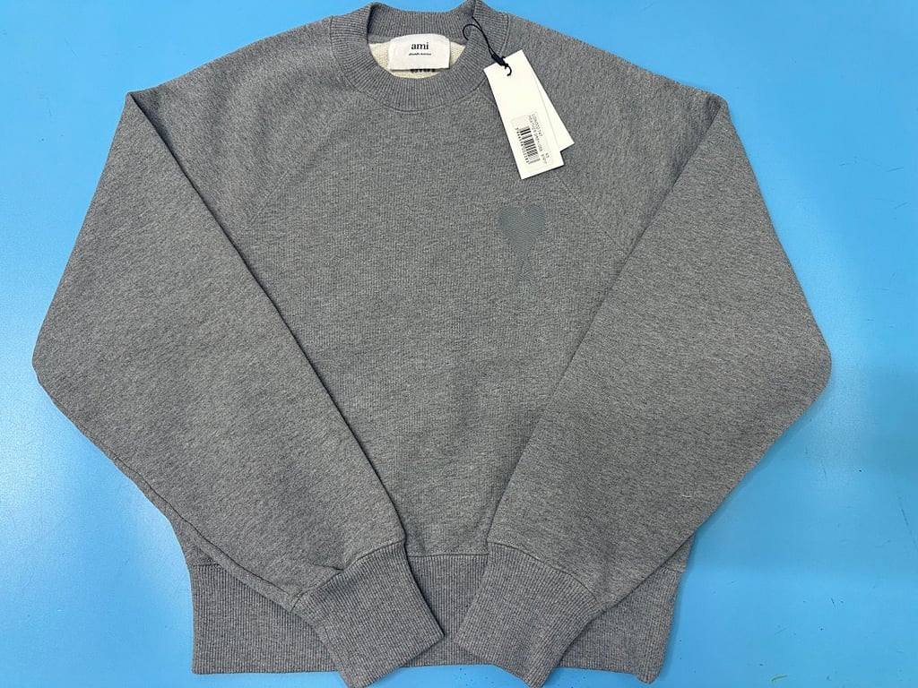 Ami Paris Ami de Coeur Sweatshirt Grey - 14