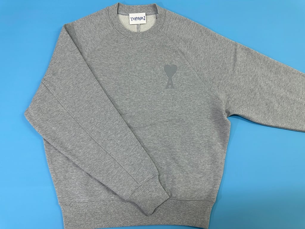 Ami Paris Ami de Coeur Sweatshirt Grey - 4
