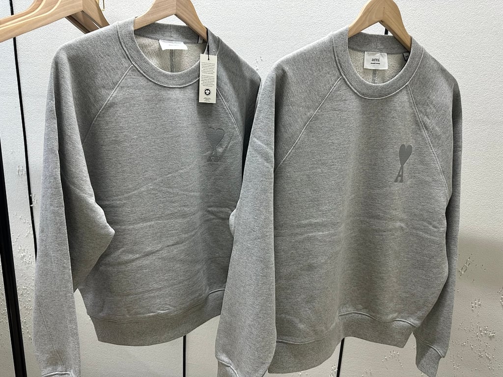 Ami Paris Ami de Coeur Sweatshirt Grey - 8