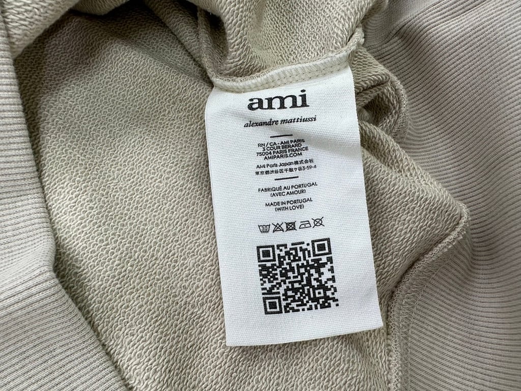 Ami Paris Ami de Coeur Raglan Sweatshirt Beige - 10