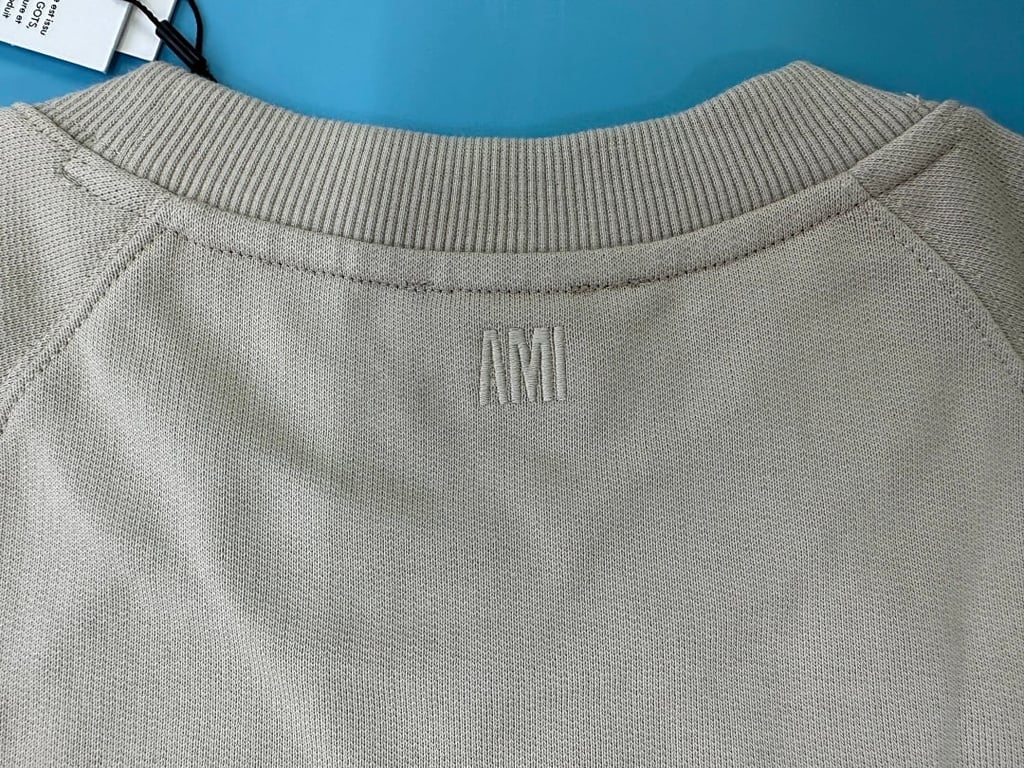 Ami Paris Ami de Coeur Raglan Sweatshirt Beige - 15