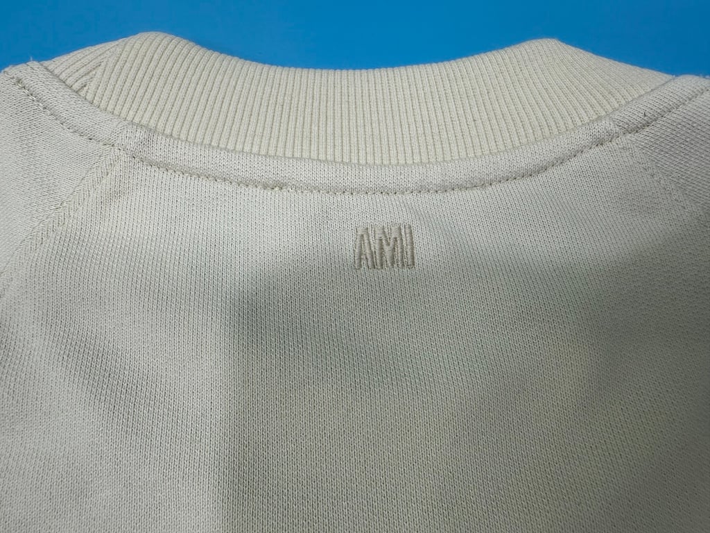 Ami Paris Ami de Coeur Crewneck Sweatshirt Cream - 14