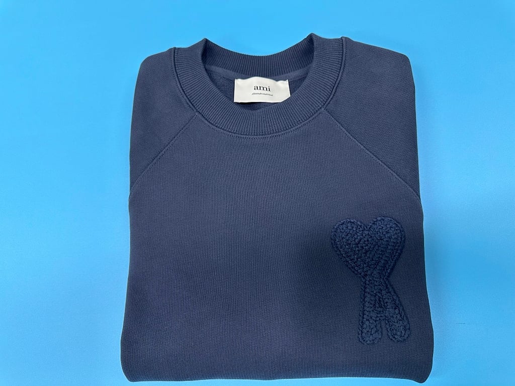 Ami Paris Ami de Coeur Crewneck Sweatshirt Cream - 17