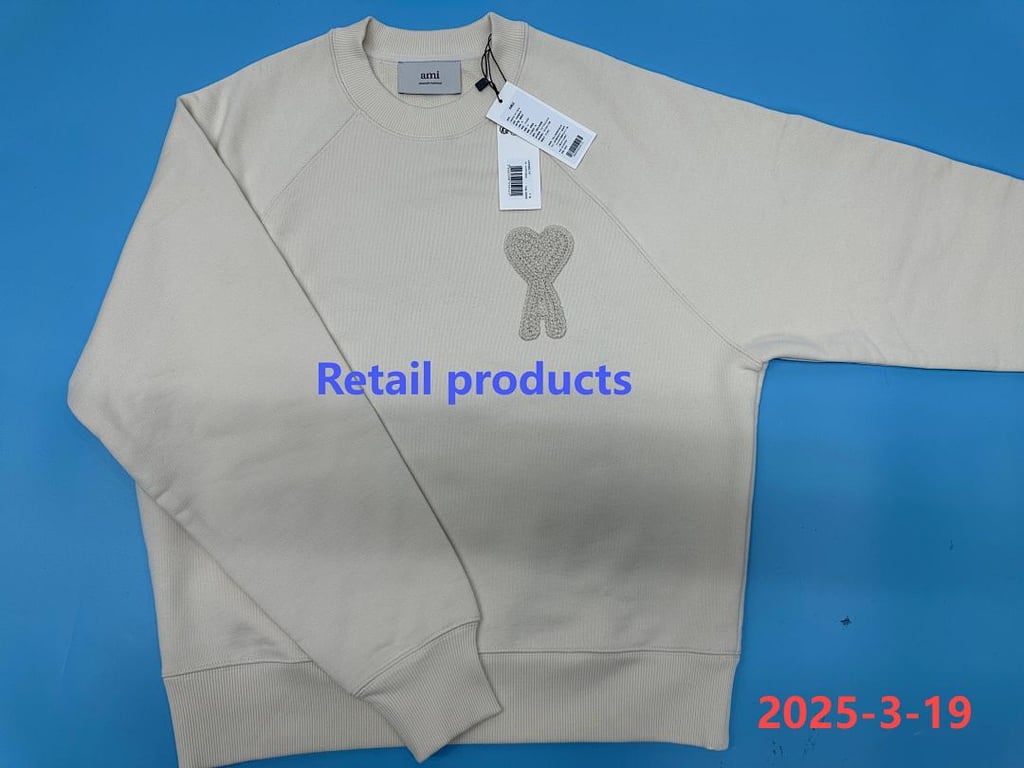 Ami Paris Ami de Coeur Crewneck Sweatshirt Cream - 33