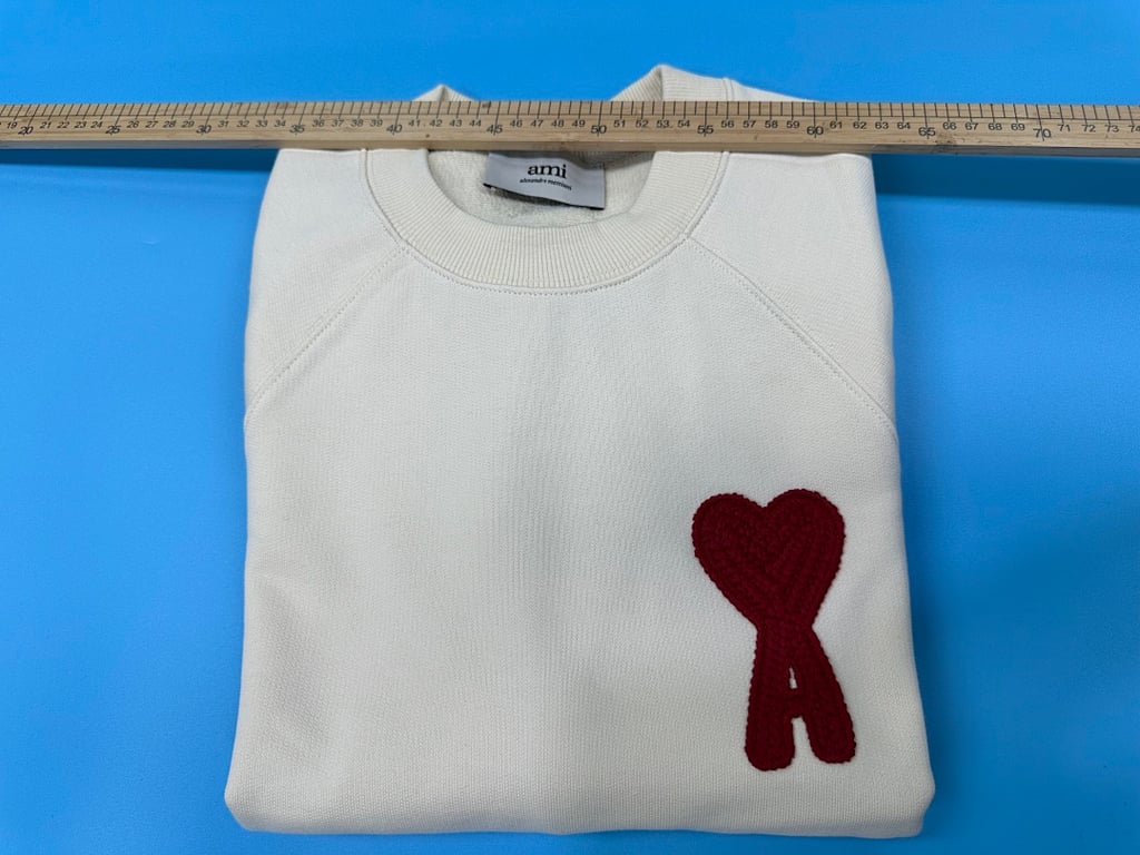 Ami Paris Ami de Coeur Crewneck Sweatshirt Cream - 9