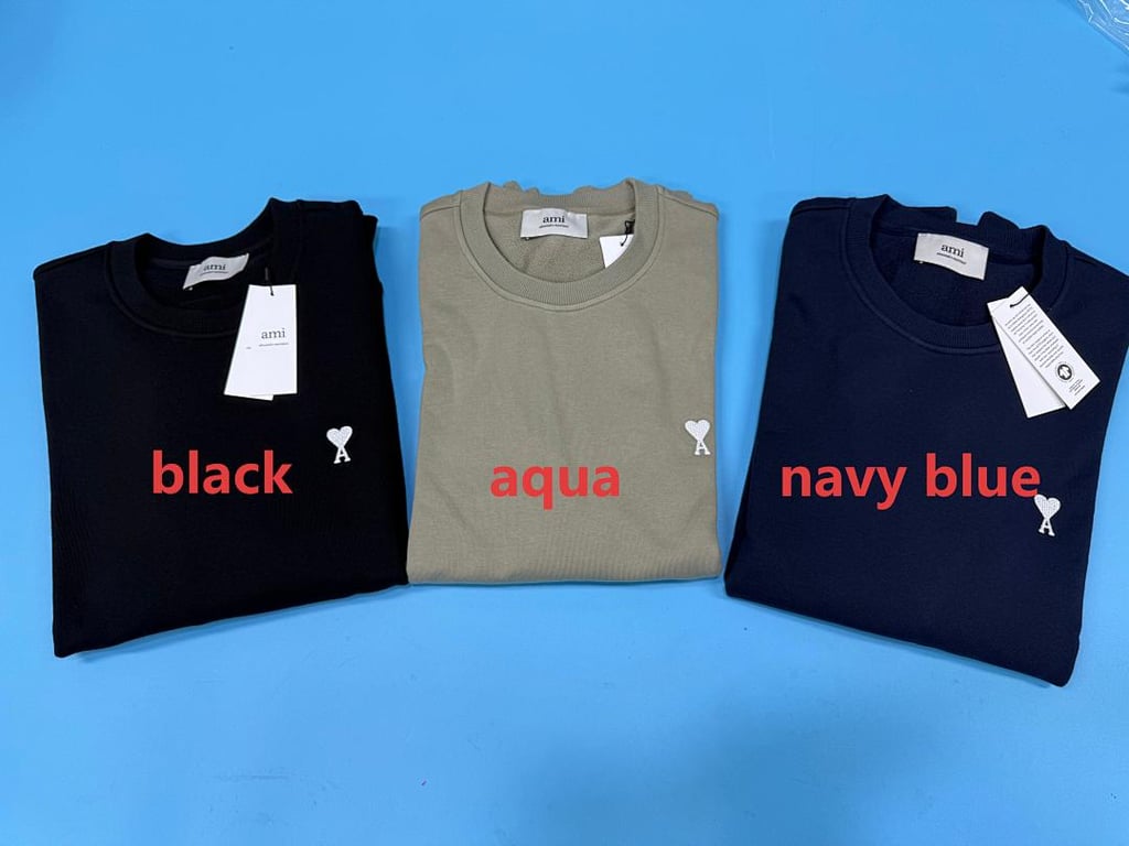 Ami Paris Ami de Coeur Navy Sweatshirt - 2