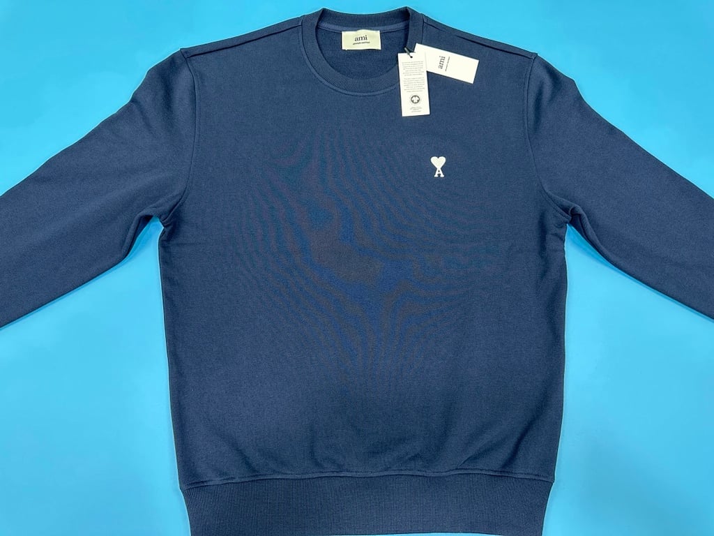 Ami Paris Ami de Coeur Navy Sweatshirt - 4