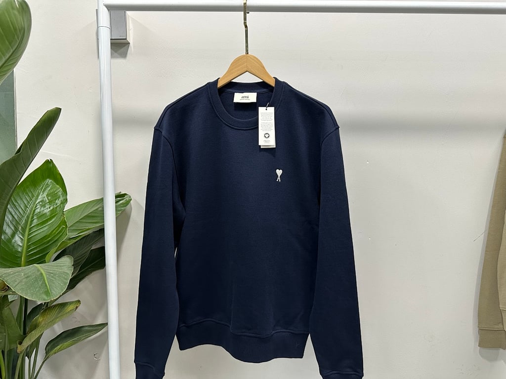 Ami Paris Ami de Coeur Navy Sweatshirt - 5