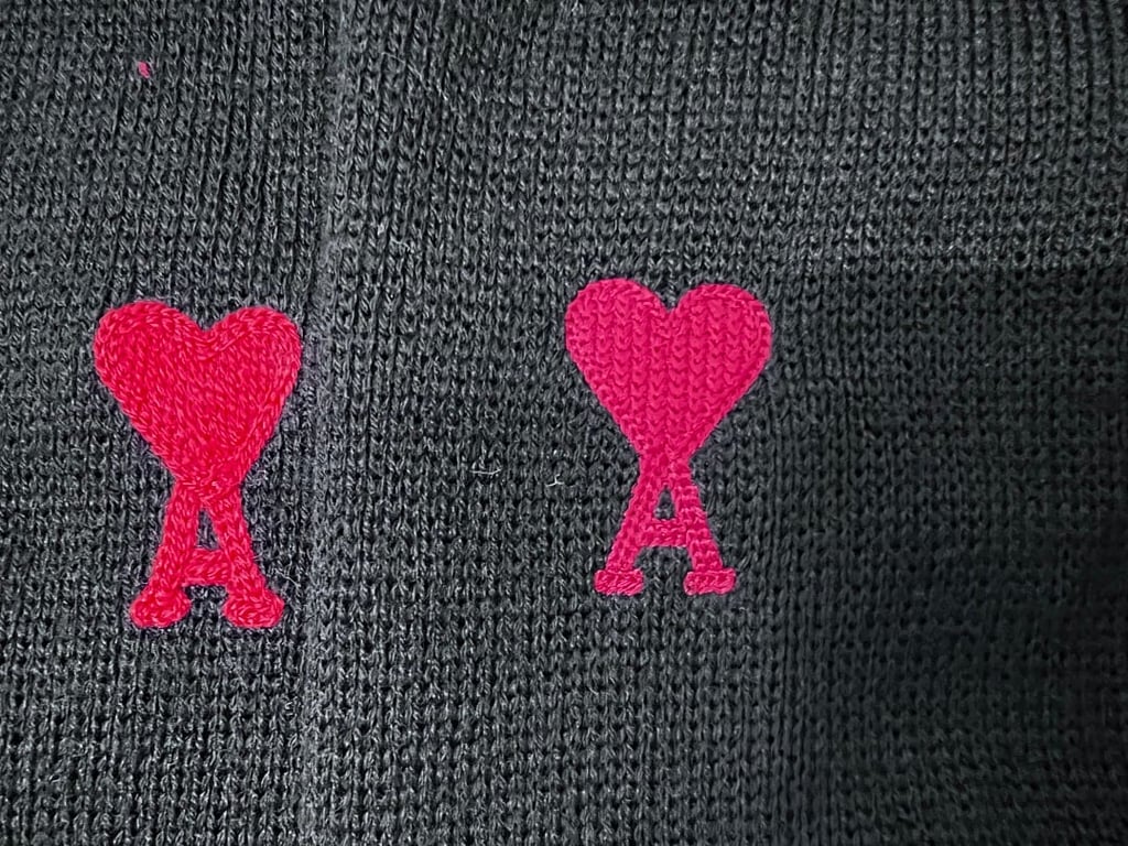 Ami Paris Small Heart Logo Cardigan Black - 12