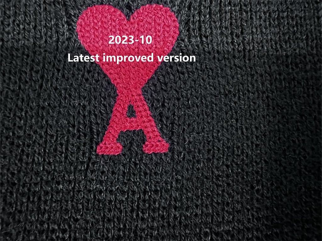 Ami Paris Small Heart Logo Cardigan Black - 40