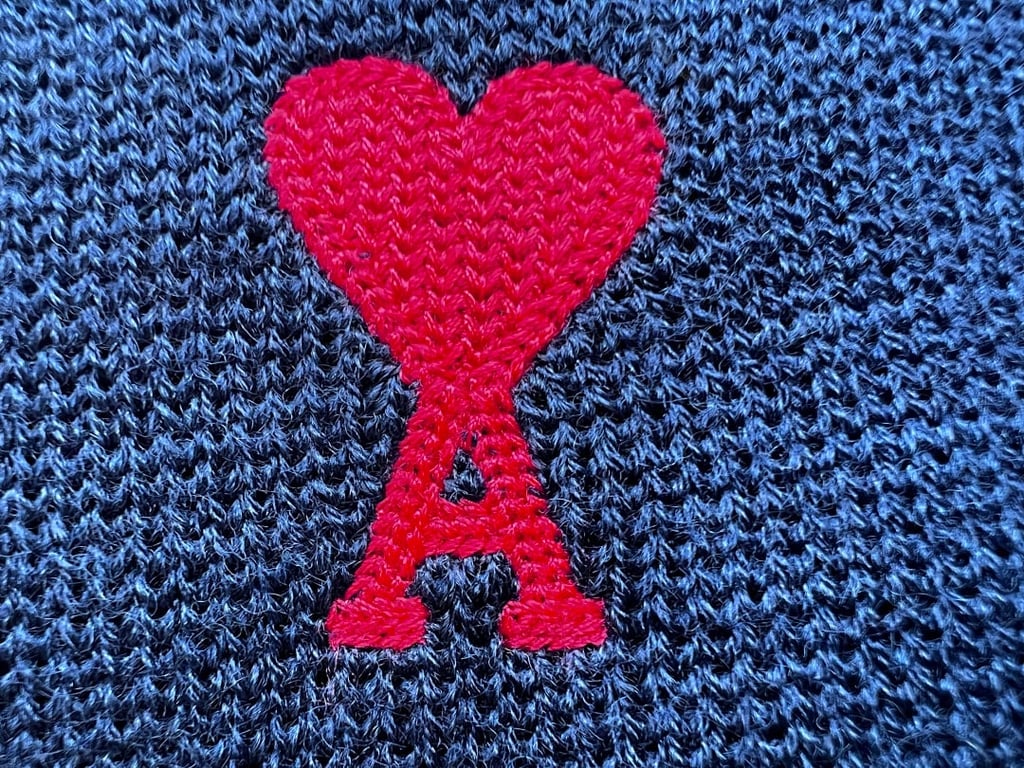 Ami Paris Small Heart Logo Cardigan Black - 59