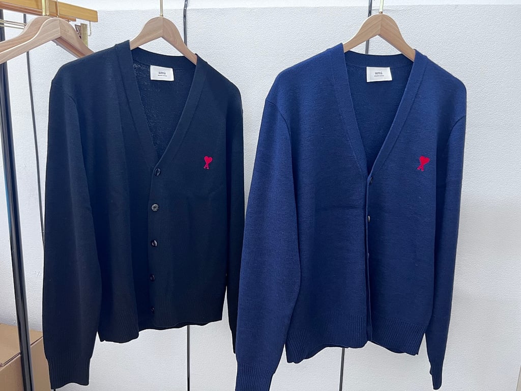 Ami Paris Small Heart Logo Cardigan Black - 63