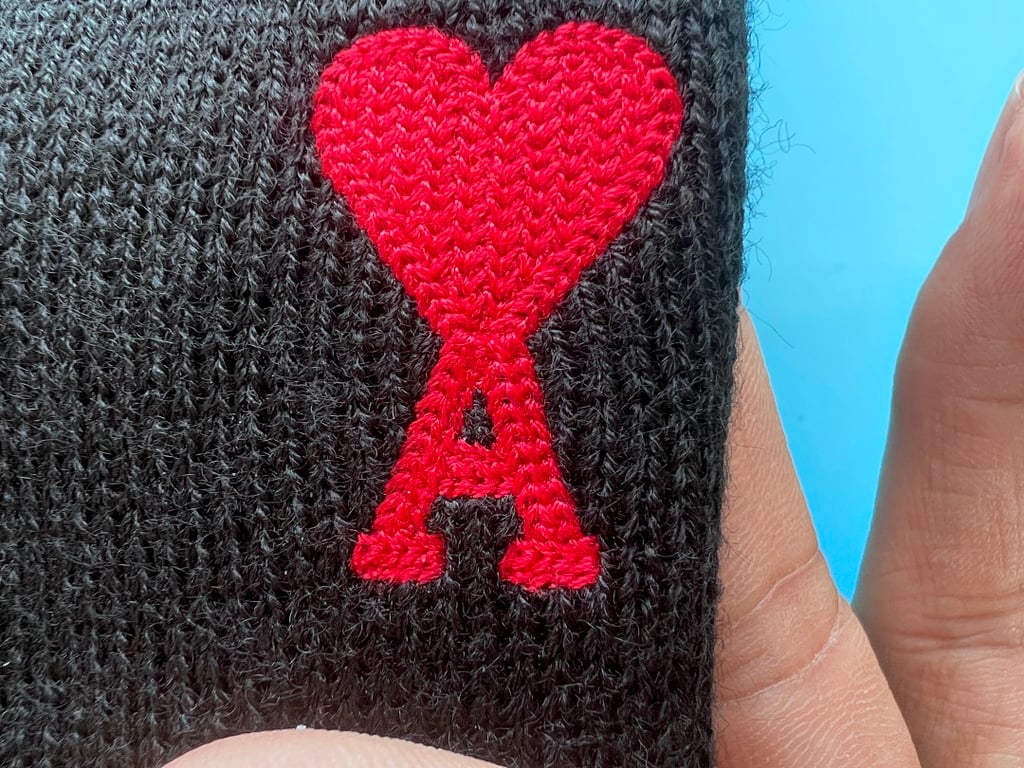 Ami Paris Small Heart Logo Cardigan Black - 66