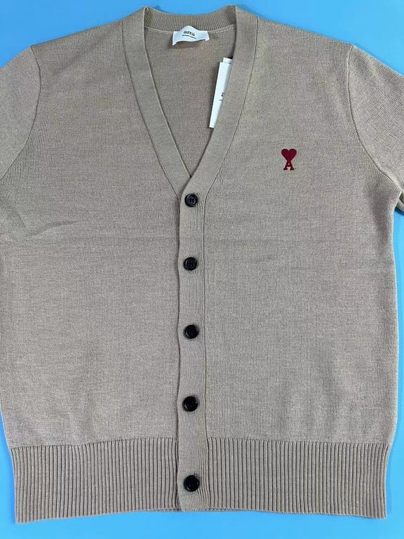 Ami Paris Ami de Coeur Cardigan Beige - 21