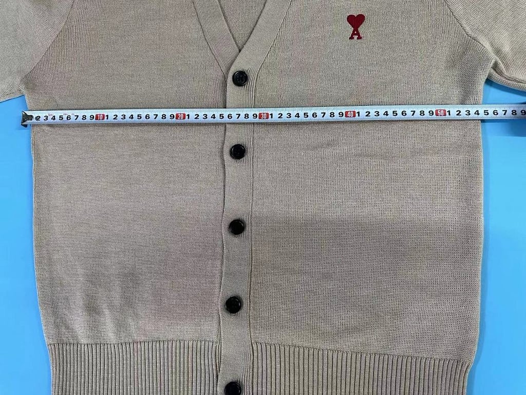 Ami Paris Ami de Coeur Cardigan Beige - 23