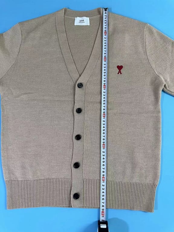 Ami Paris Ami de Coeur Cardigan Beige - 27