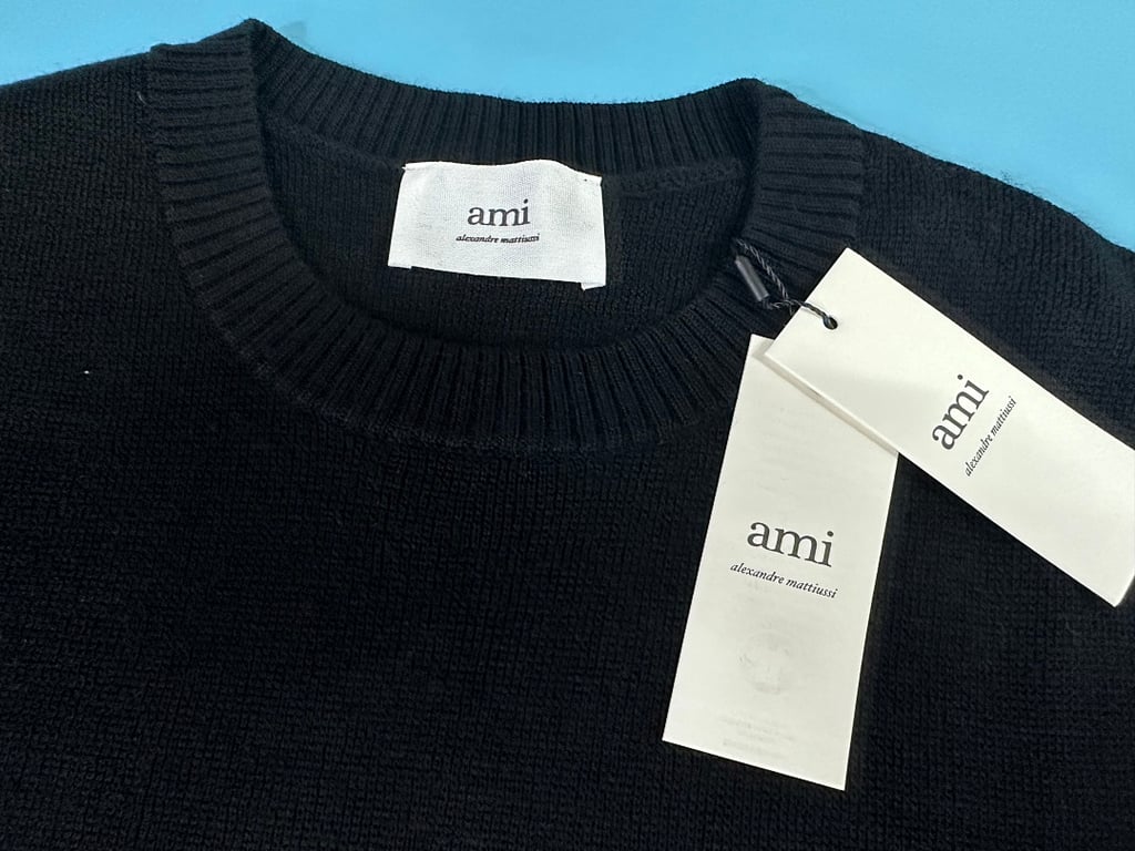 Ami Paris Classic Small Logo Crewneck Sweater - 6