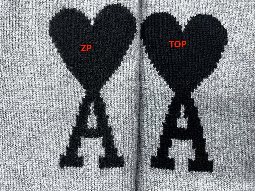 Ami Paris Big Heart Grey Sweater - 13