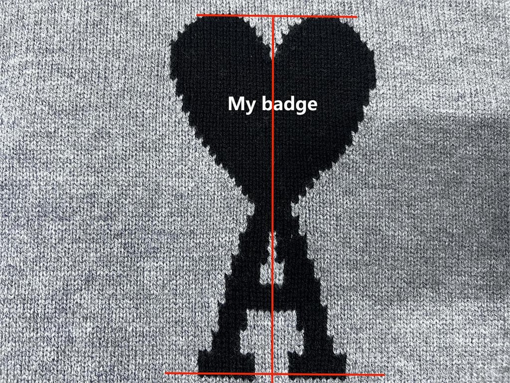 Ami Paris Big Heart Grey Sweater - 17
